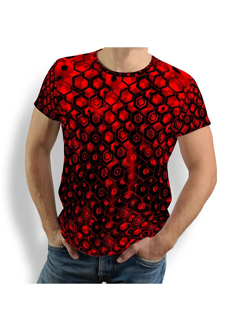 T Shirt Herren HEXAGON ZINNOBER von GERMENS