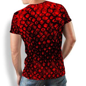 HEXAGON ZINNOBER - Herren TShirt Rundhals - 100 %...