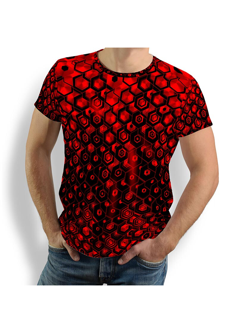 T Shirt Herren HEXAGON ZINNOBER von GERMENS