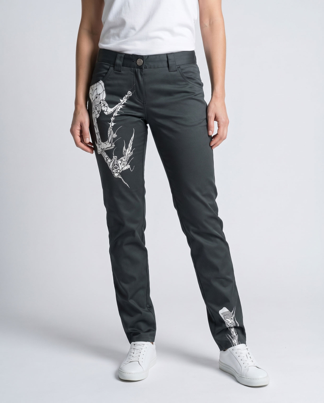 DRACHENTÖTER - Schwarz weiße Damenhose - GERMENS