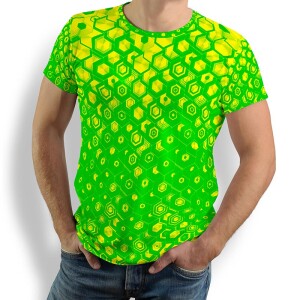 Unique T-shirts for men - HEXAGON URANIO - 100% cotton -...