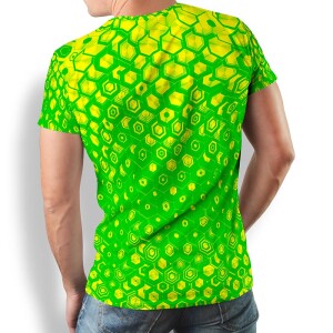 Unique T-shirts for men - HEXAGON URANIO - 100% cotton -...