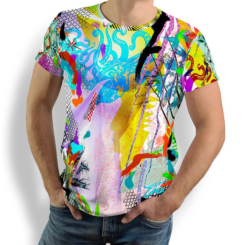 ausgefallene T-Shirts für Männer - TShirt Rundhals - 100 % Baumwolle - GERMENS - 100 % Baumwolle - GERMENS artfashion - Größen S bis 5XL