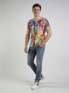 ausgefallene T-Shirts für Männer - HAPPY - 100 % Baumwolle - GERMENS artfashion - Größe M