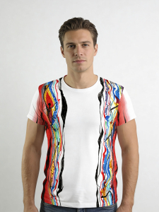 ausgefallene T-Shirts für Männer - TShirt Rundhals - 100 % Baumwolle - GERMENS - 100 % Baumwolle - GERMENS artfashion - Größe 5XL