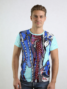 ausgefallene T-Shirts für Männer - JIMIMBI BLUES - 100 % Baumwolle - GERMENS artfashion - Größe L