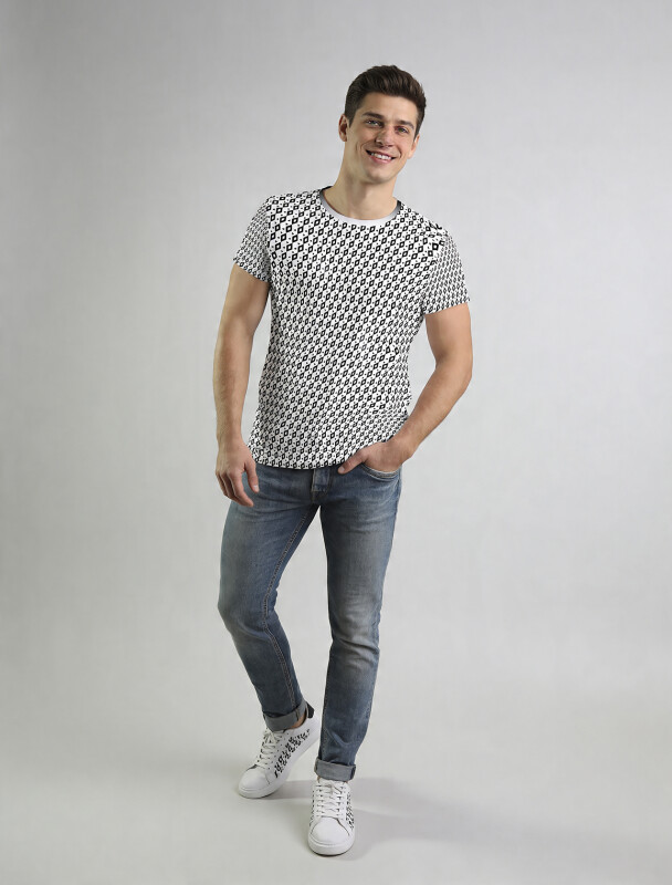 ausgefallene T-Shirts für Männer - TShirt Rundhals - 100 % Baumwolle - GERMENS - 100 % Baumwolle - GERMENS artfashion - Größe 4XL