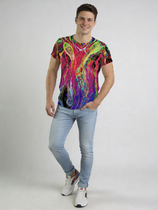 ausgefallene T-Shirts für Männer - GALACTICO - 100 % Baumwolle - GERMENS artfashion - Größe L