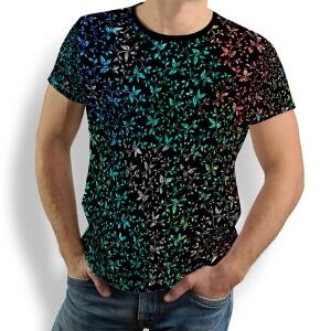 FLOREL NOIR - Herren TShirt Rundhals - 100 % Baumwolle -...