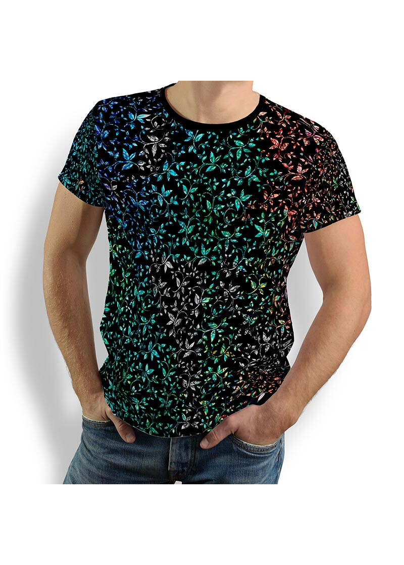 T Shirt Herren FLOREL NOIR von GERMENS