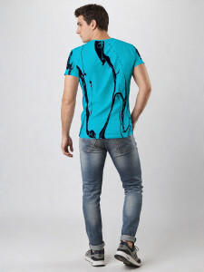 Unique T-shirts for men - LEBENSADER AQUAMARIN - 100%...
