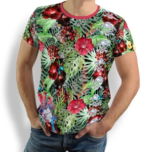 ausgefallene T-Shirts für Männer - TShirt Rundhals - 100 % Baumwolle - GERMENS - 100 % Baumwolle - GERMENS artfashion - Größe L