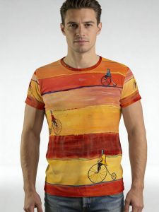 ausgefallene T-Shirts für Männer - REARTRO - 100 % Baumwolle - GERMENS artfashion - Größe XL