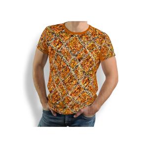 braunes Herren T Shirt Rundhals MIROUGE FALL - 100 %...