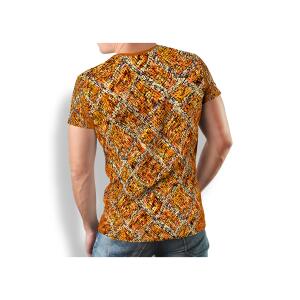 braunes Herren T Shirt Rundhals MIROUGE FALL - 100 %...