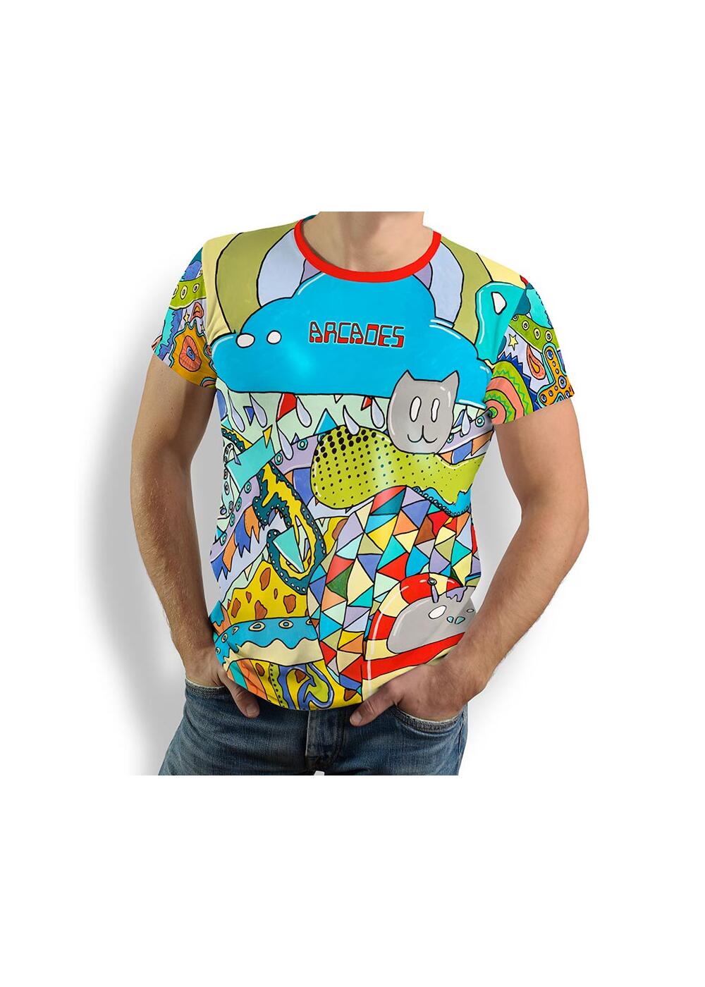 ARCADES - Herren TShirt Rundhals - 100 % Baumwolle - GERMENS