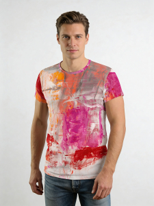 Unique T-shirts for men - VERVE SAPHIR - 100% cotton - GERMENS artfashion - Sizes S to 5XL