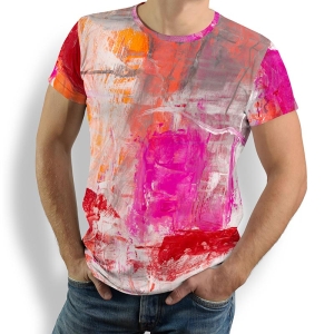 ausgefallene T-Shirts für Männer - VERVE SAPHIR - 100 % Baumwolle - GERMENS artfashion - Größen S bis 5XL