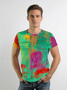 Unique T-shirts for men - VERVE SMARAGD - 100% cotton - GERMENS artfashion - Sizes S to 5XL