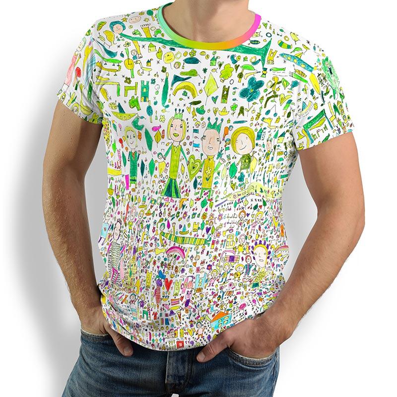 ausgefallene T-Shirts für Männer - KÖNIGREICH GLÜCK - 100 % Baumwolle - GERMENS artfashion - Größen S bis 5XL