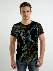 ausgefallene T-Shirts für Männer - ZWEI ENGEL TANZEN AM VULKAN - 100 % Baumwolle - GERMENS artfashion - Größen S bis 5XL
