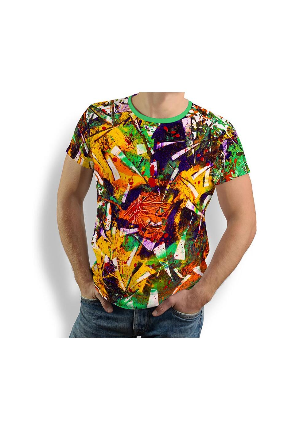 GALLI HALLI - Herren TShirt Rundhals - 100 % Baumwolle -...