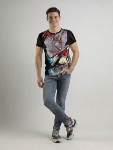 ausgefallene T-Shirts für Männer - BLUT, BRUDER! - 100 % Baumwolle - GERMENS artfashion - Größe XL