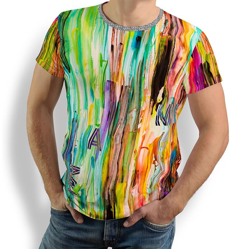 ausgefallene T-Shirts für Männer - THE COLORS OF MIAMI - 100 % Baumwolle - GERMENS artfashion - Größen S bis 5XL