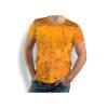 Discover orange T-shirt mens CAVEMAN inspired by prehistoric animal depictions in the Lascaux cave - 100 % cotton