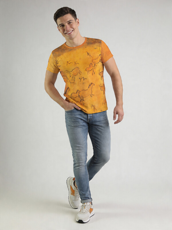 Unique T-shirts for men - CAVEMAN - 100% cotton - GERMENS artfashion - Sizes S to 5XL