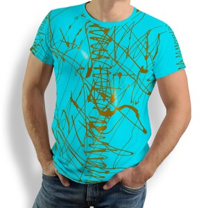 Unique T-shirts for men - DENADA BLUE - 100% cotton -...