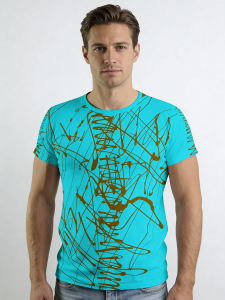 ausgefallene T-Shirts für Männer - TShirt Rundhals - 100 % Baumwolle - GERMENS - 100 % Baumwolle - GERMENS artfashion - Größe L