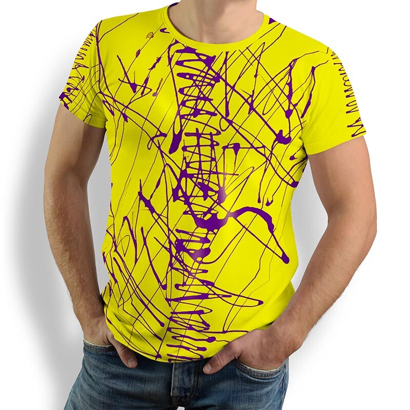 ausgefallene T-Shirts für Männer - DENADA YELLOW - 100 % Baumwolle - GERMENS artfashion - Größen S bis 5XL