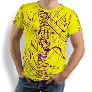 Unique T-shirts for men - DENADA YELLOW - 100% cotton -...