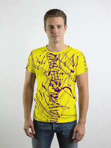 ausgefallene T-Shirts für Männer - DENADA YELLOW - 100 % Baumwolle - GERMENS artfashion - Größe 4XL