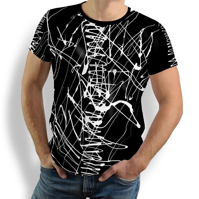 ausgefallene T-Shirts für Männer - DENADA BLACK - 100 % Baumwolle - GERMENS artfashion - Größen S bis 5XL