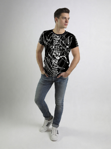 ausgefallene T-Shirts für Männer - DENADA BLACK - 100 % Baumwolle - GERMENS artfashion - Größe S