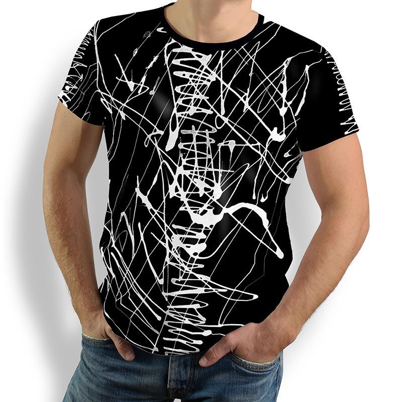 ausgefallene T-Shirts für Männer - DENADA BLACK - 100 % Baumwolle - GERMENS artfashion - Größe M