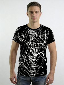 ausgefallene T-Shirts für Männer - DENADA BLACK - 100 % Baumwolle - GERMENS artfashion - Größe XL