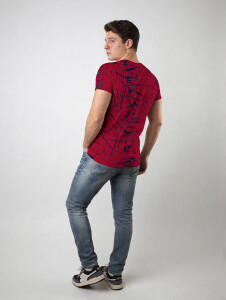 Unique T-shirts for men - DENADA RED - 100% cotton -...