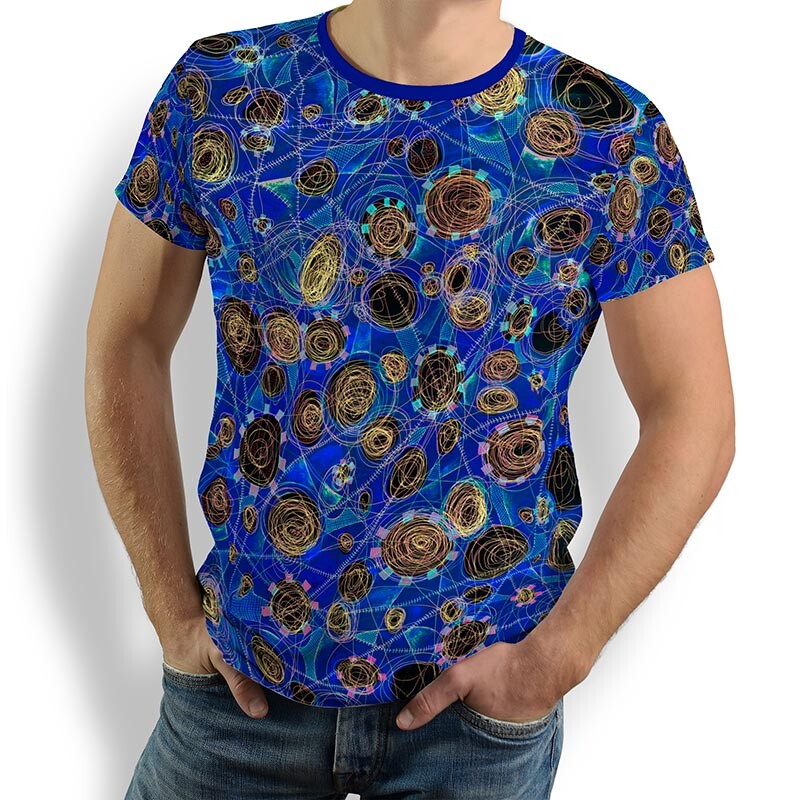 ausgefallene T-Shirts für Männer - CIRCULI LAGUNE - 100 % Baumwolle - GERMENS artfashion - Größen S bis 5XL