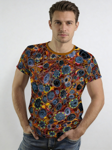 ausgefallene T-Shirts für Männer - CIRCULI SANGRIA - 100 % Baumwolle - GERMENS artfashion - Größe 4XL