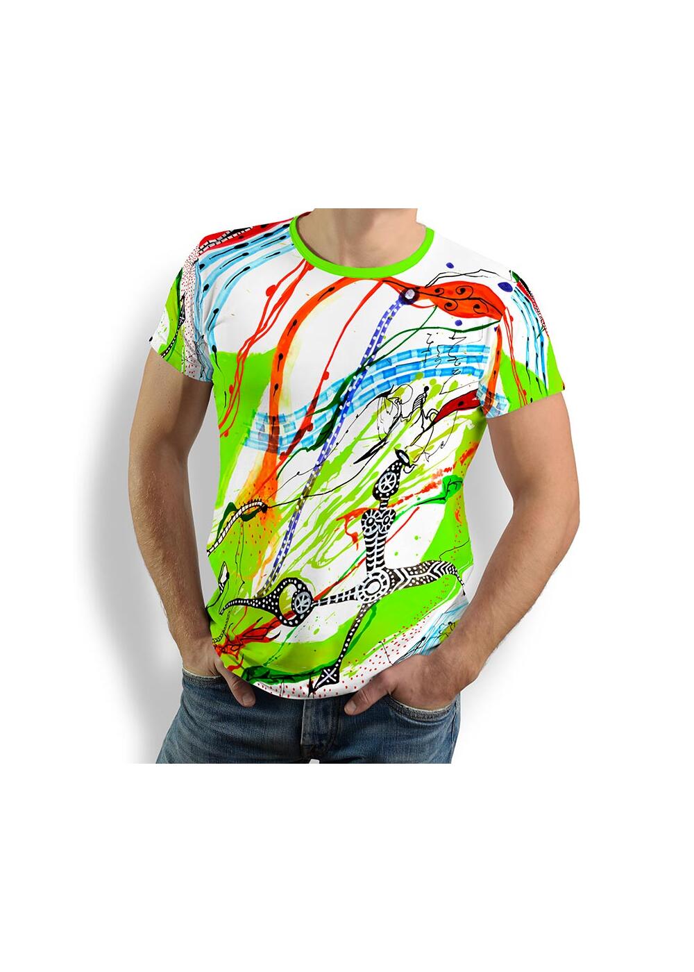 GLCKSGARTEN - Herren TShirt Rundhals - 100 % Baumwolle -...