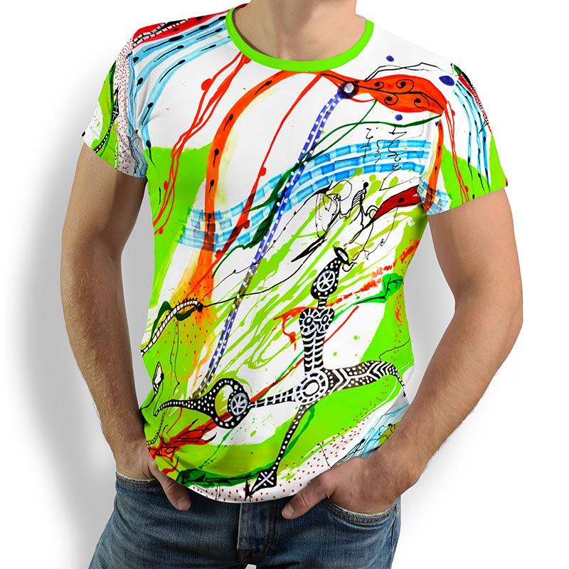 Unique T-shirts for men - GLUECKSGARTEN - 100% cotton - GERMENS artfashion - Sizes S to 5XL