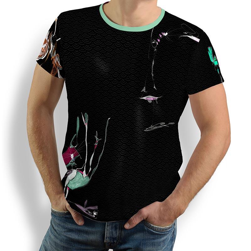 ausgefallene T-Shirts für Männer - LEBENSSPAGAT - 100 % Baumwolle - GERMENS artfashion - Größen S bis 5XL