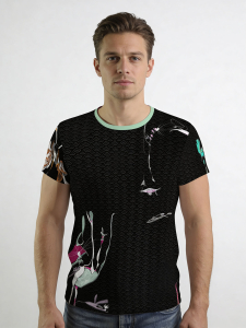ausgefallene T-Shirts für Männer - LEBENSSPAGAT - 100 % Baumwolle - GERMENS artfashion - Größe L