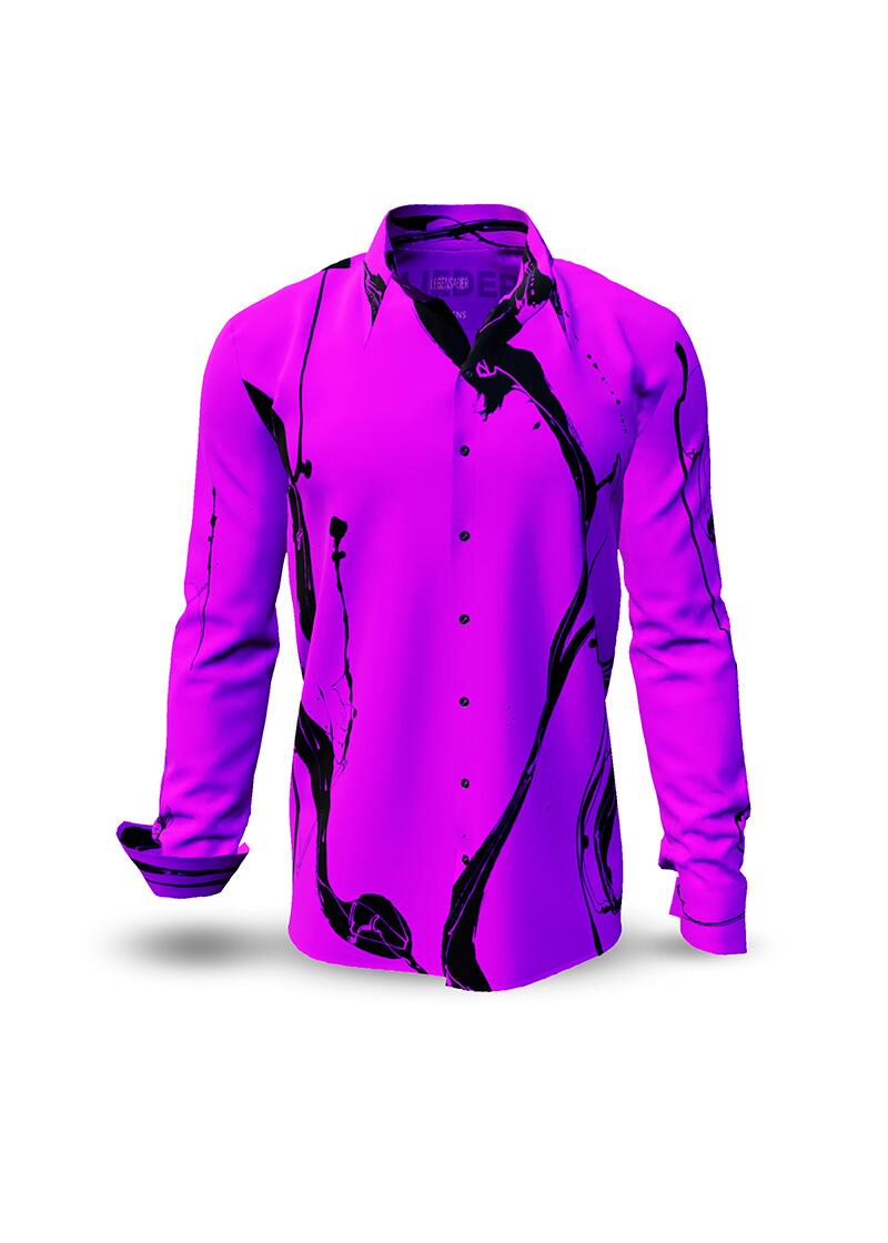 LEBENSADER FLIEDER - Lilac black shirt - GERMENS