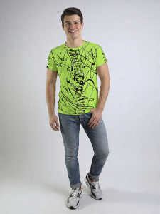 ausgefallene T-Shirts für Männer - DENADA GREEN - 100 % Baumwolle - GERMENS artfashion - Größe 4XL
