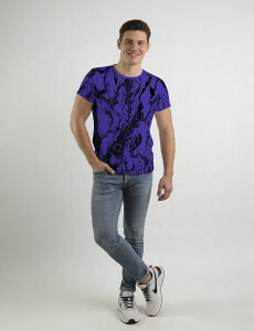 Unique T-shirts for men - DORNENPRINZ INDIGO - 100%...