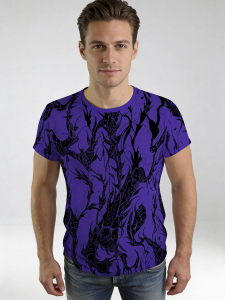 Unique T-shirts for men - DORNENPRINZ INDIGO - 100% cotton - GERMENS artfashion - Sizes S to 5XL